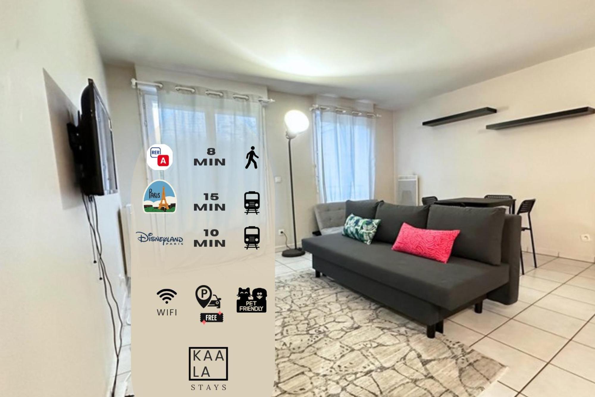 Kaala Stays - Apt Spacieux Paris-Disneyland Нуази-ле-Гран Экстерьер фото